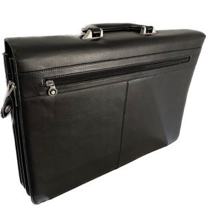 Mont Blanc calfskin breifcase BLACK w/chain